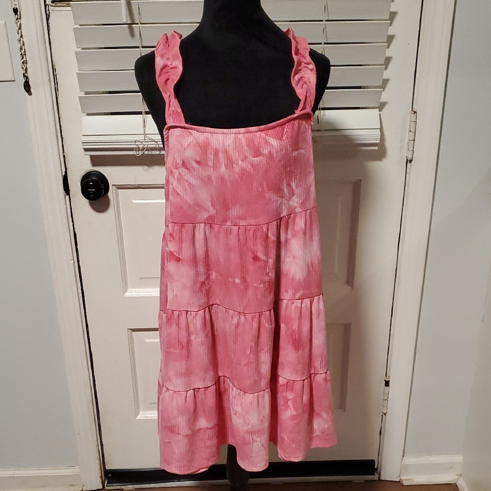 BiBi Pink Tie-Dye Mini Dress
